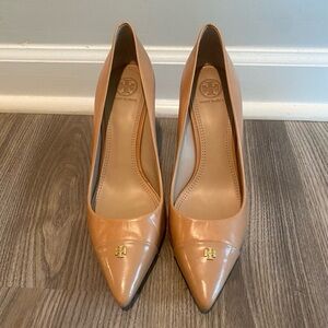 Tory Burch Fairfield Sand Tan Gold Hardware High Heels Women’s size 9.5